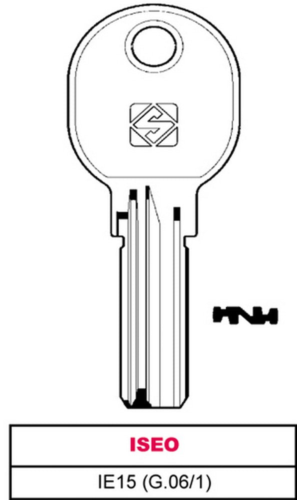 chiave punzonata ottone ie15 (g.vag 1) iseo cod:ferx.vit28598