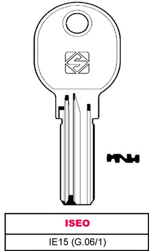 chiave punzonata ottone ie15 (g.vag 1) iseo cod:ferx.vit28598