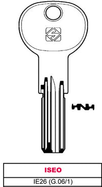 chiave punzonata ottone ie26 (g.vag 1) iseo cod:ferx.vit28597