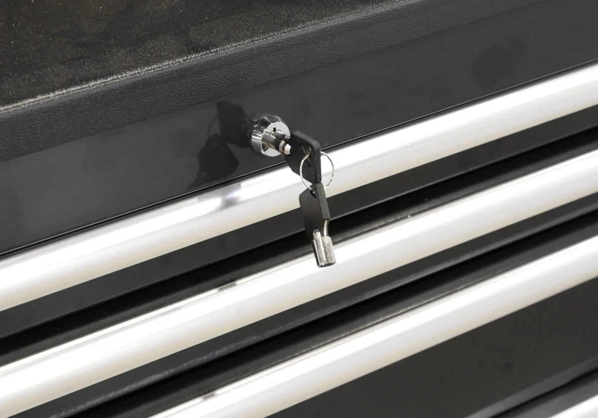 Carrello portautensili con 9 cassetti, colore nero