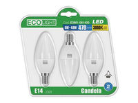 lampada a led candela e14 blister 3 pz. luce fredda 6 w cod:ferx.vit44162