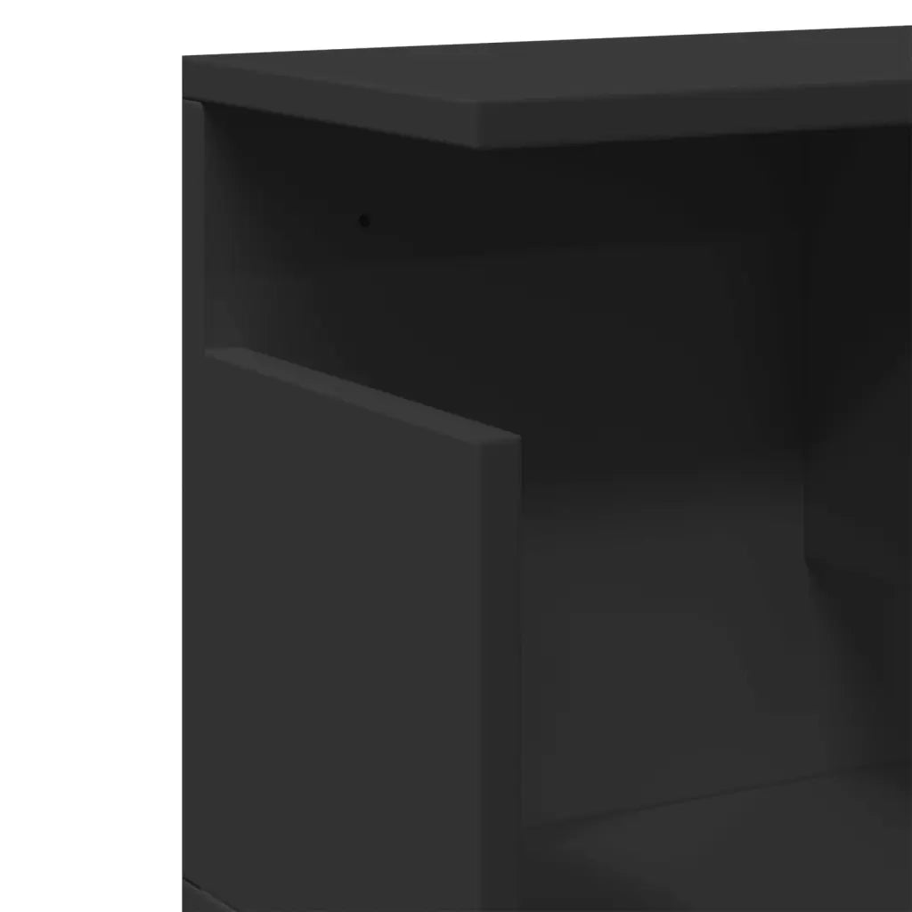 Mobile a Parete 100x20x30 cm Nero in Legno Multistrato 854842