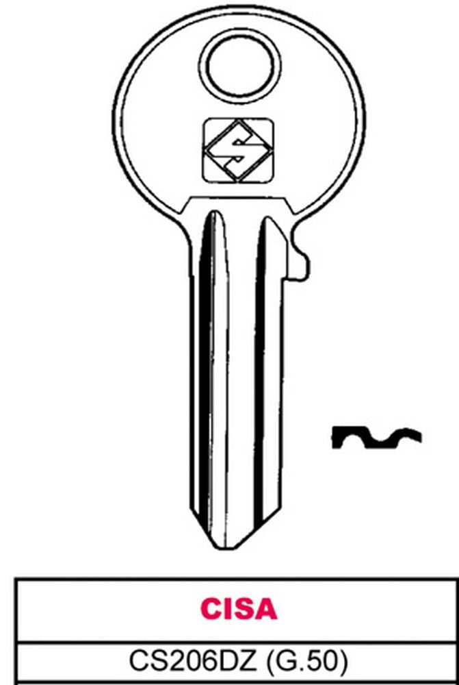 chiave silky ottone cs206dz (g.vgb 1) cisa cod:ferx.vit30034