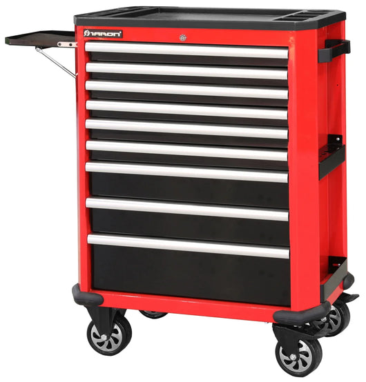 Carrello portautensili con 9 cassetti, colore rosso