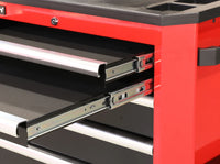 Carrello portautensili con 9 cassetti, colore rosso
