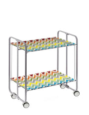 Carrello da cucina pieghevole grigio con ruote BAUHAUS 2 ripiani