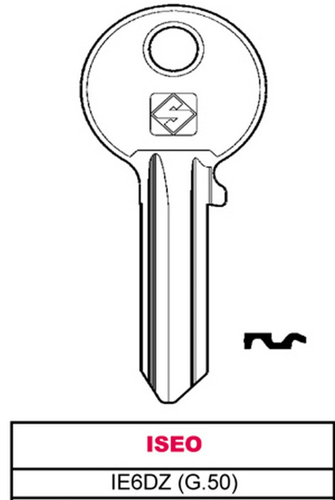 chiave silky ottone ie6dz (g.vgb 1) iseo cod:ferx.vit30037