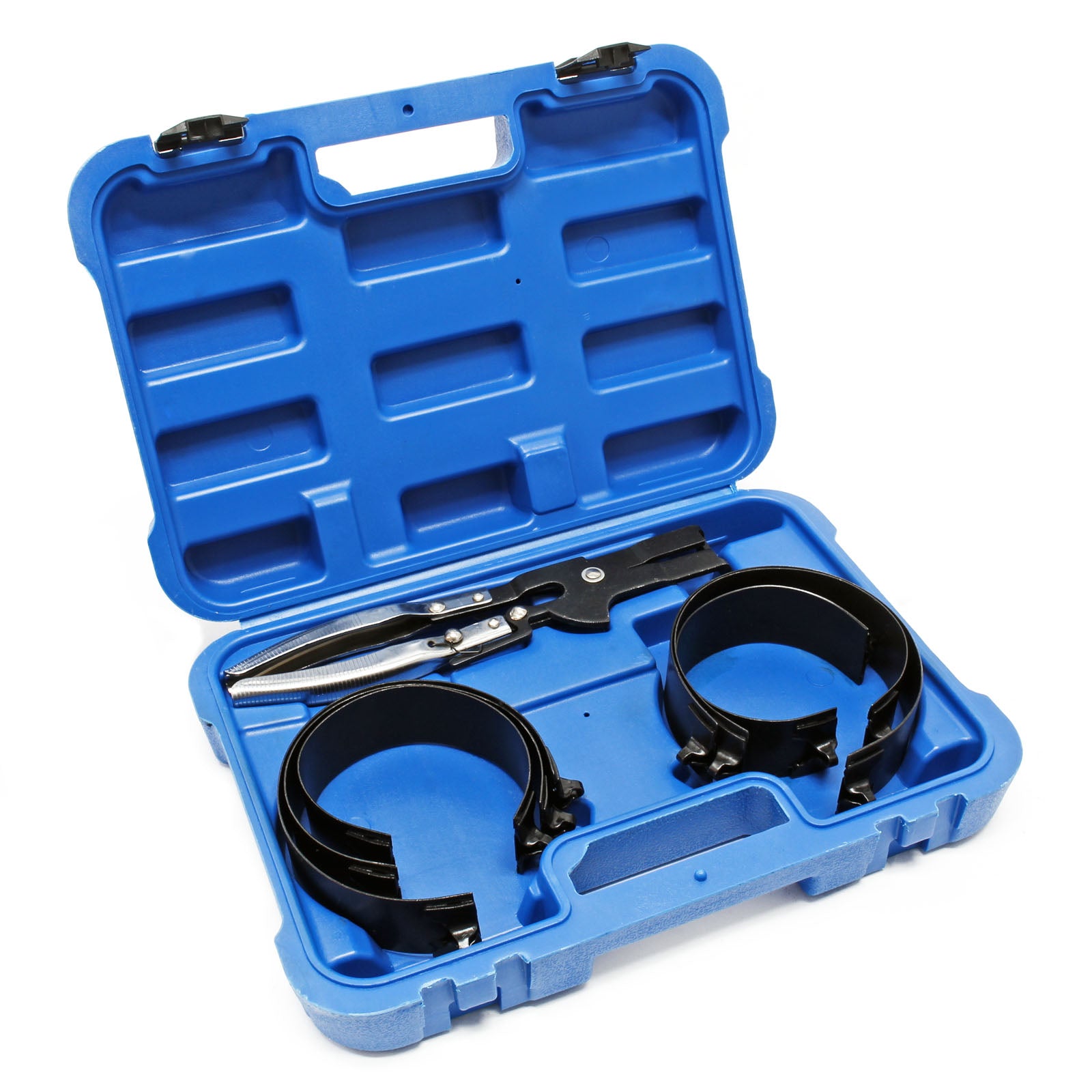 Set fasce elastiche di compressione con pinza per anello pistone 73-111 mm