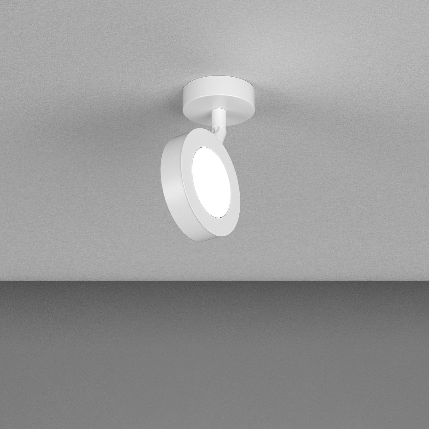 Plafoniera Industrial-Minimal Ryan Metallo Bianco 1 Luce Gx53