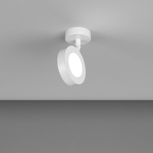 Plafoniera Industrial-Minimal Ryan Metallo Bianco 1 Luce Gx53