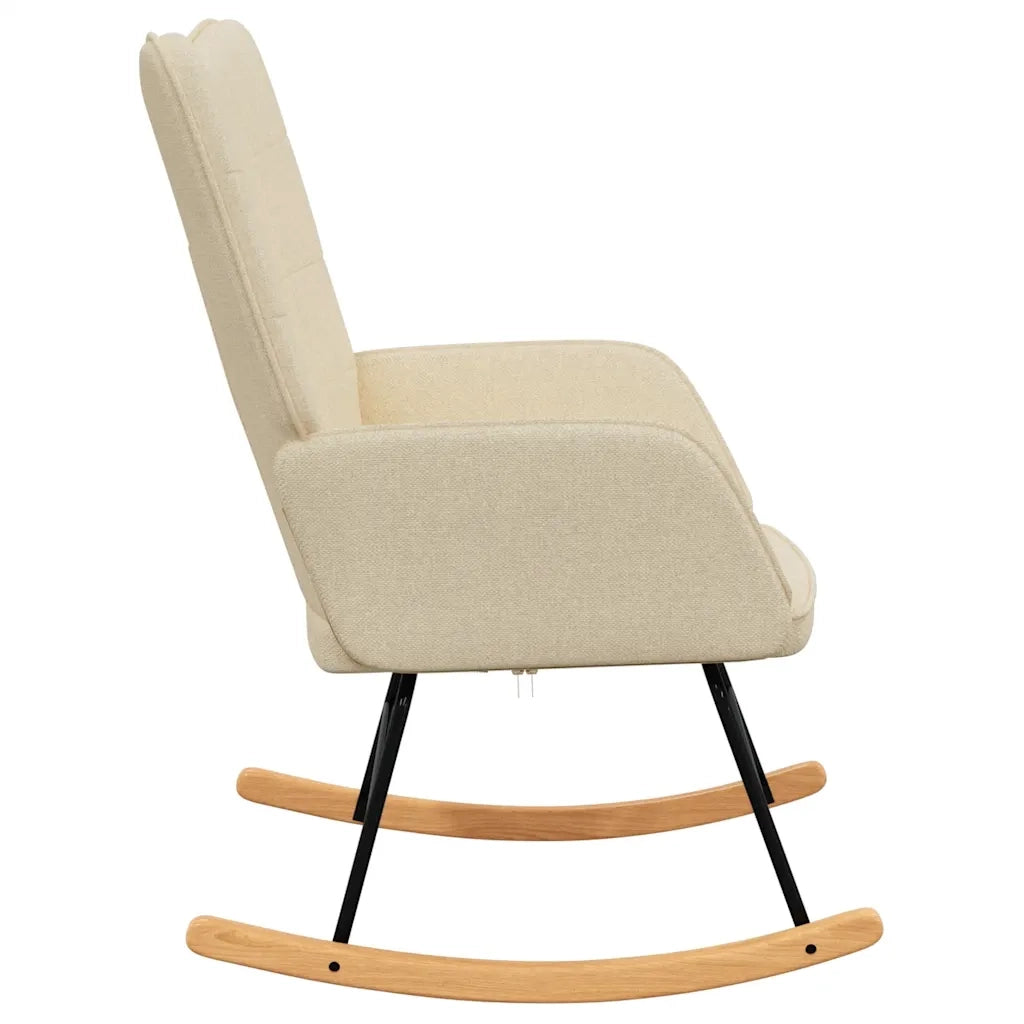 Sedia a Dondolo Crema in Tessuto cod mxl 46707