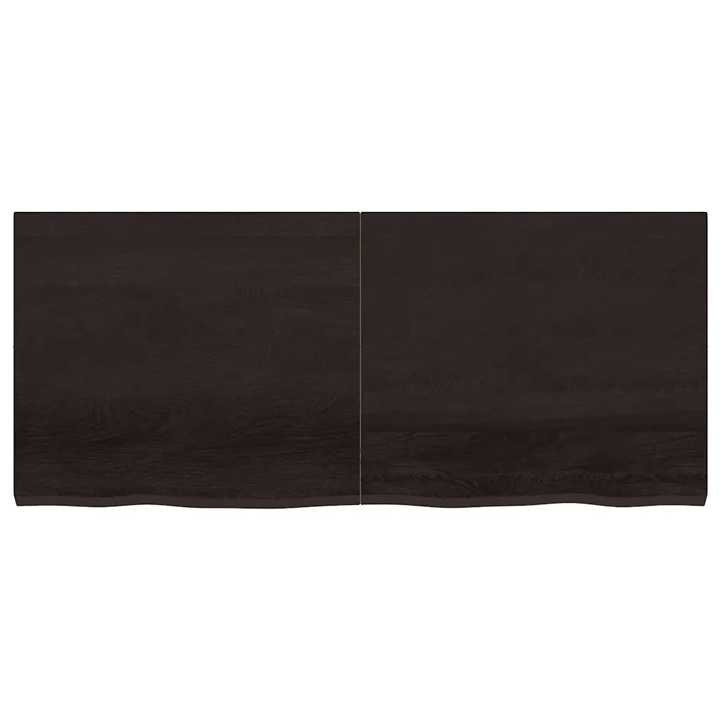 Piano Tavolo | Superficie Tavolo | Piano Scrivania Marrone 140x60x(2-4) cm Rovere Massello Trattato