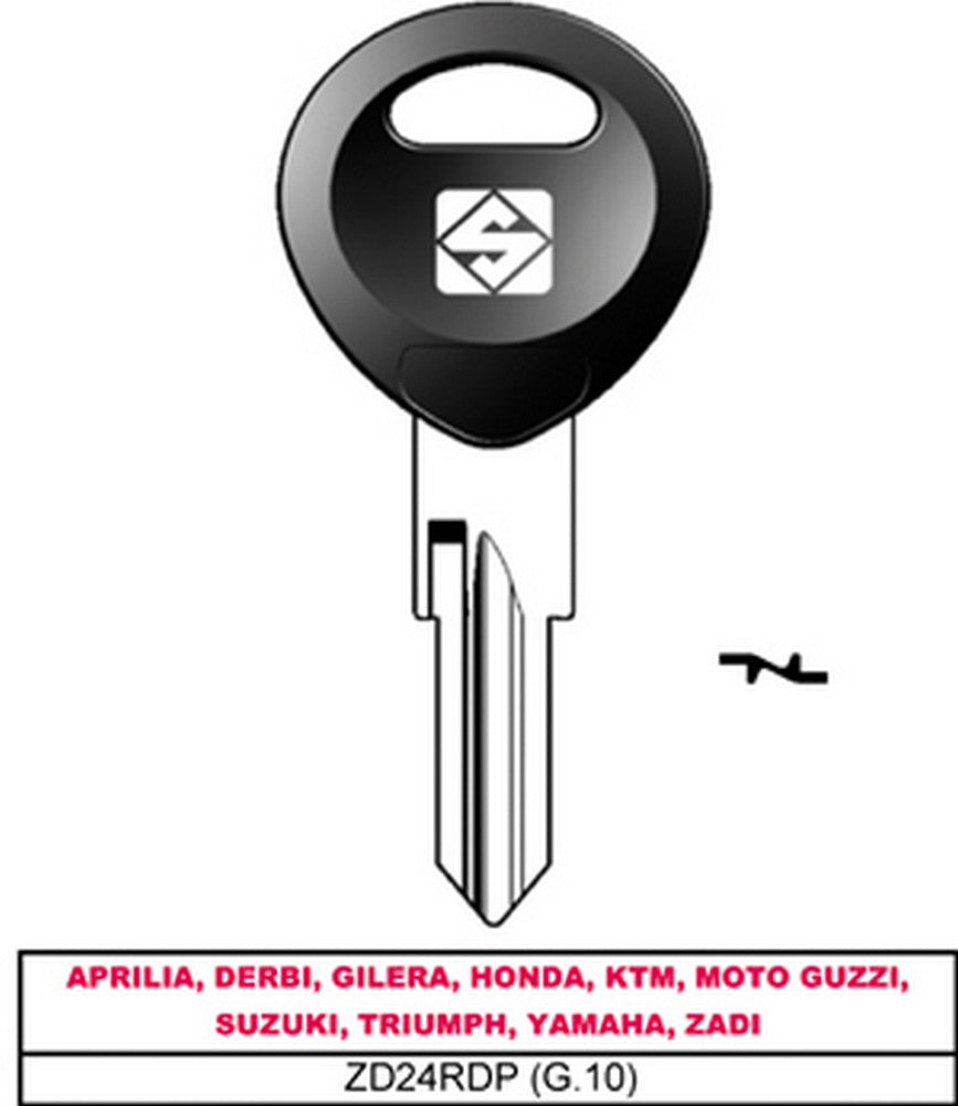 chiave per auto asc zd24rdp (g.vak 0) aprilia cod:ferx.vit28574