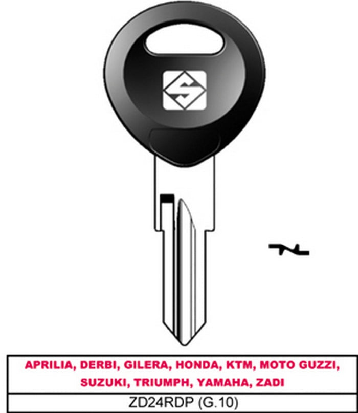 chiave per auto asc zd24rdp (g.vak 0) aprilia cod:ferx.vit28574