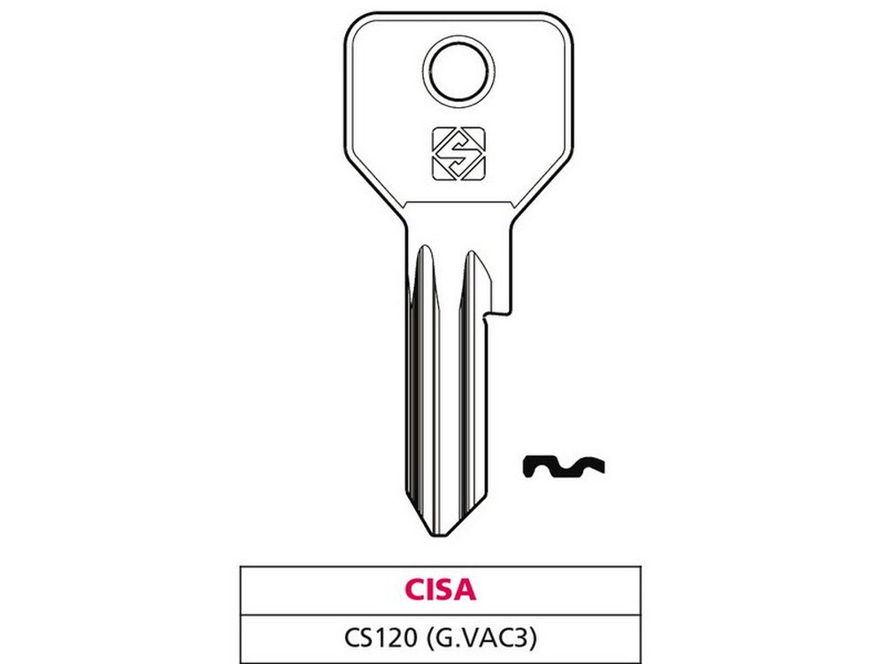 chiave asc cs120 (g. vac 3) cisa cod:ferx.vit47561