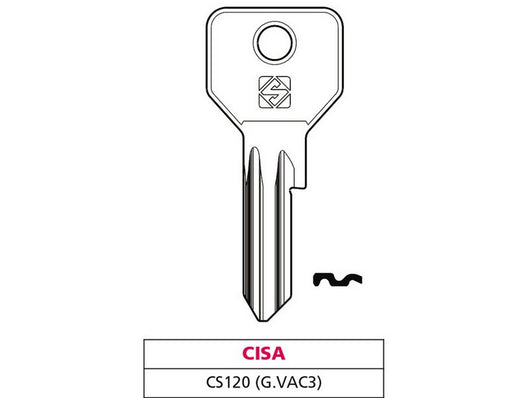 chiave asc cs120 (g. vac 3) cisa cod:ferx.vit47561