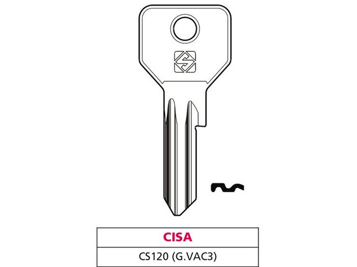 chiave asc cs120 (g. vac 3) cisa cod:ferx.vit47561
