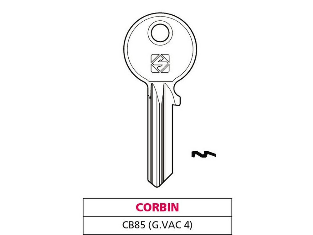 chiave ottone cb85 (g. vac 4) corbin cod:ferx.vit47582
