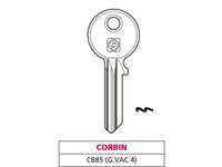 chiave ottone cb85 (g. vac 4) corbin cod:ferx.vit47582