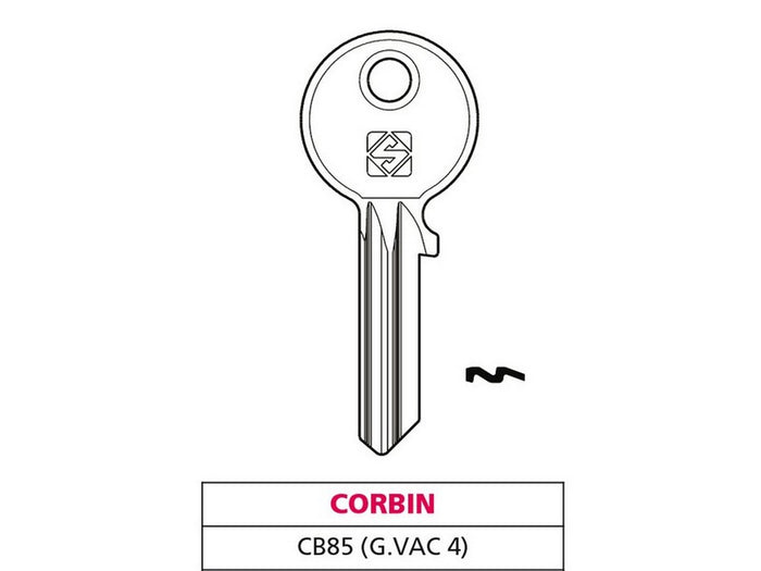 chiave ottone cb85 (g. vac 4) corbin cod:ferx.vit47582
