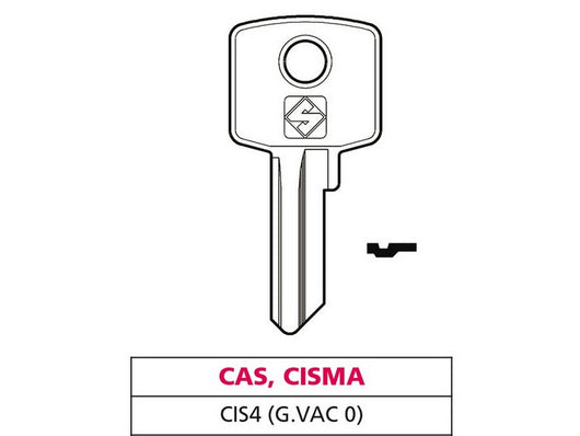 chiave ottone cis4 (g. vac 0) cas-cisma cod:ferx.vit47597