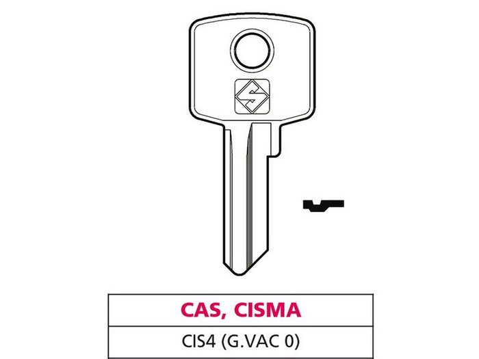 chiave ottone cis4 (g. vac 0) cas-cisma cod:ferx.vit47597