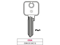 chiave ottone cs46 (g. vac 3) cisa cod:ferx.vit47564