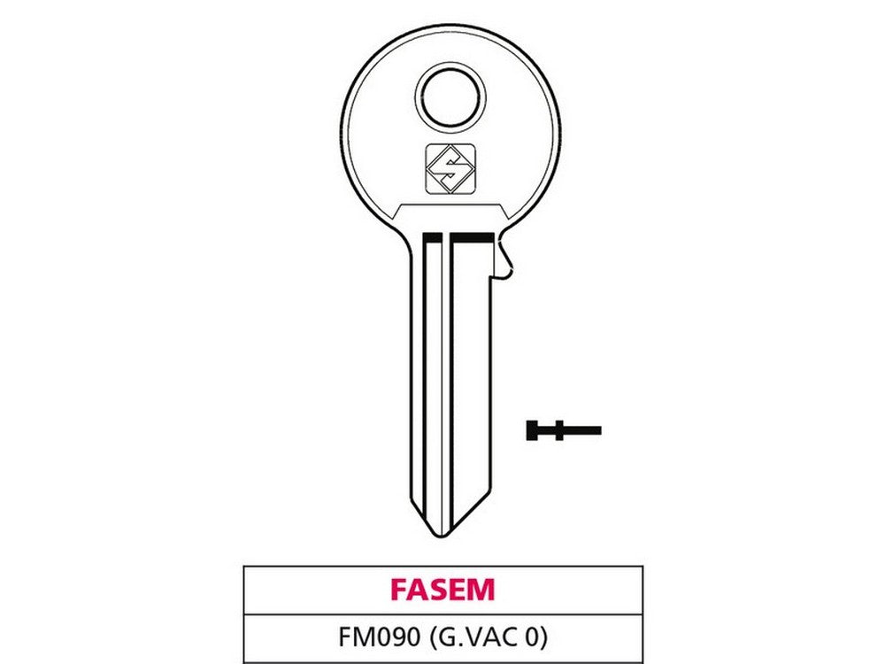 chiave ottone fm090 (g. vac 0) fasem cod:ferx.vit47560