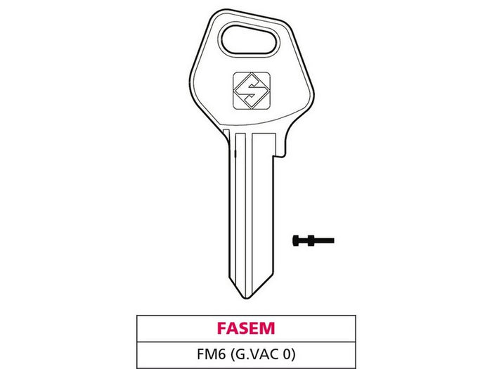 chiave ottone fm6 (g. vac 0) fasem cod:ferx.vit47567