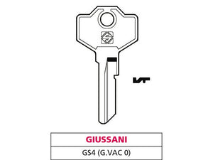 chiave ottone gs4 (g. vac 0) giussani cod:ferx.vit47609