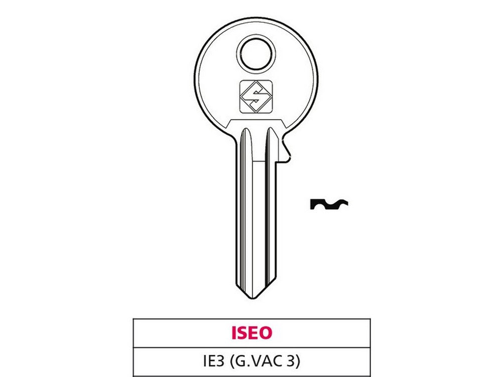 chiave ottone ie3 (g. vac 3) iseo cod:ferx.vit47579
