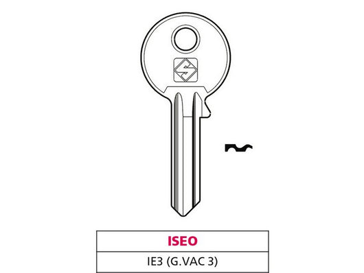 chiave ottone ie3 (g. vac 3) iseo cod:ferx.vit47579