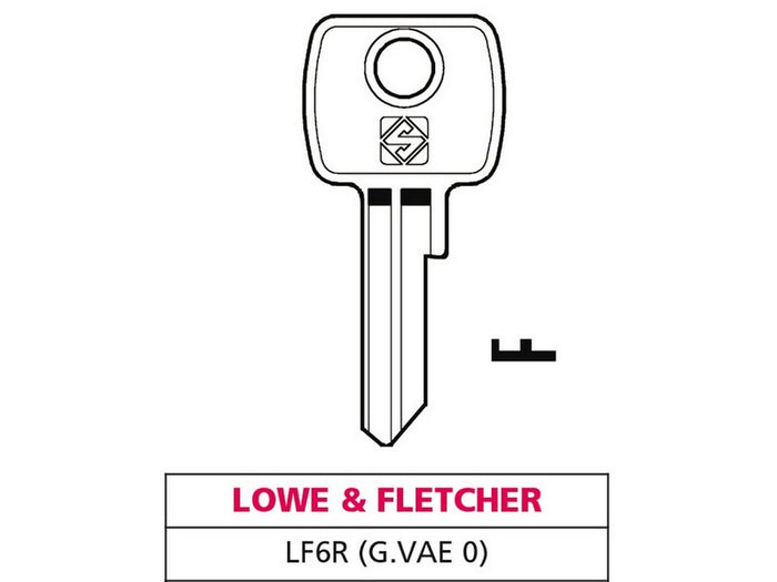 chiave ottone lf6r (g. vae 0) lowe & fletcher cod:ferx.vit47610