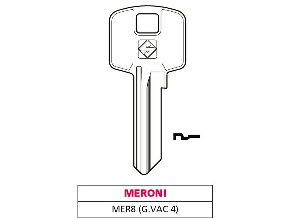 chiave ottone mer8 (g. vac 4) meroni cod:ferx.vit47556