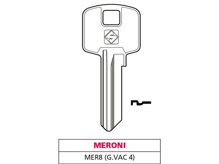 chiave ottone mer8 (g. vac 4) meroni cod:ferx.vit47556