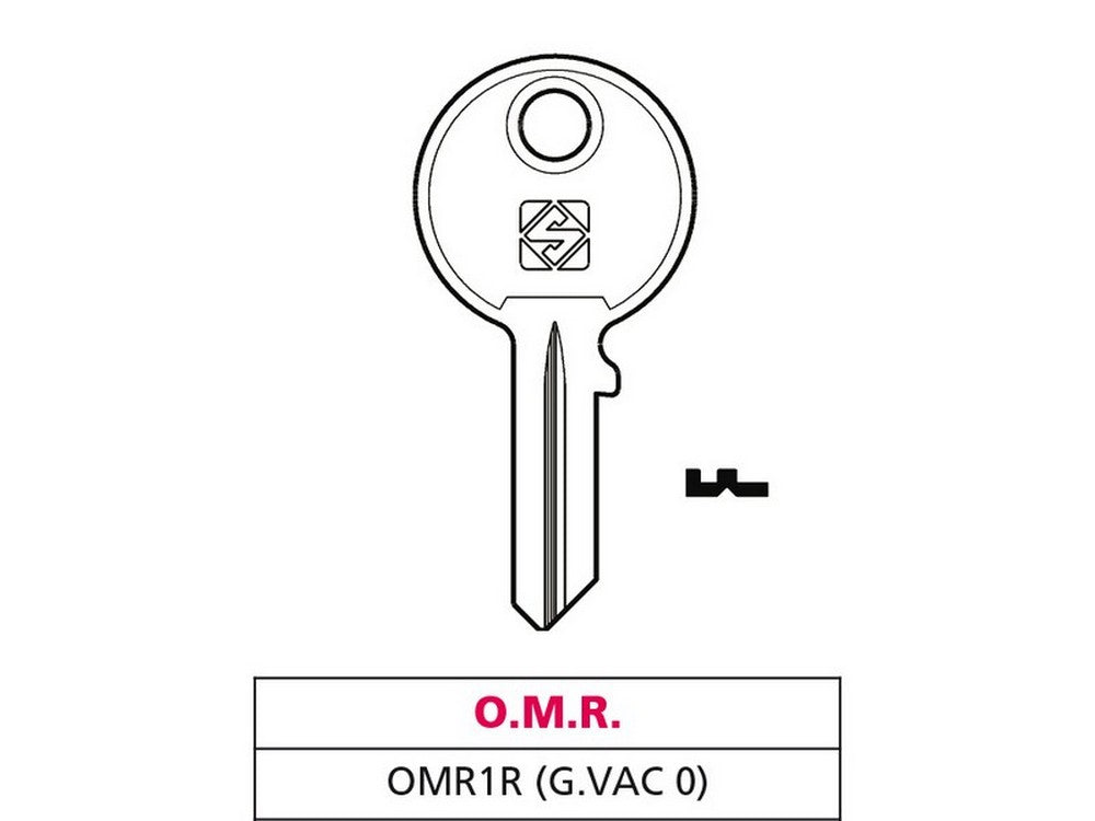 chiave ottone omr1r (g. vac 0) o.m.r. cod:ferx.vit47595