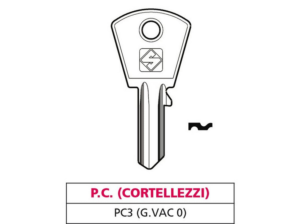 chiave ottone pc3 (g. vac 0) p.c. (cortellezzi) cod:ferx.vit47622