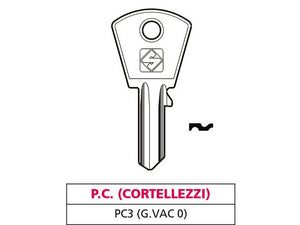 chiave ottone pc3 (g. vac 0) p.c. (cortellezzi) cod:ferx.vit47622