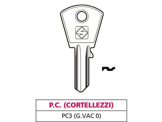 chiave ottone pc3 (g. vac 0) p.c. (cortellezzi) cod:ferx.vit47622