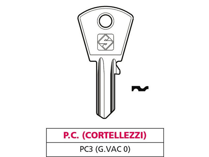 chiave ottone pc3 (g. vac 0) p.c. (cortellezzi) cod:ferx.vit47622