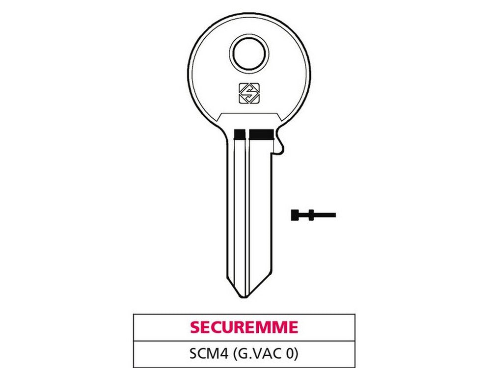 chiave ottone scm4 (g. vac 0) securemme cod:ferx.vit47578