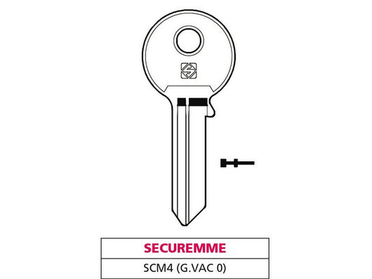 chiave ottone scm4 (g. vac 0) securemme cod:ferx.vit47578