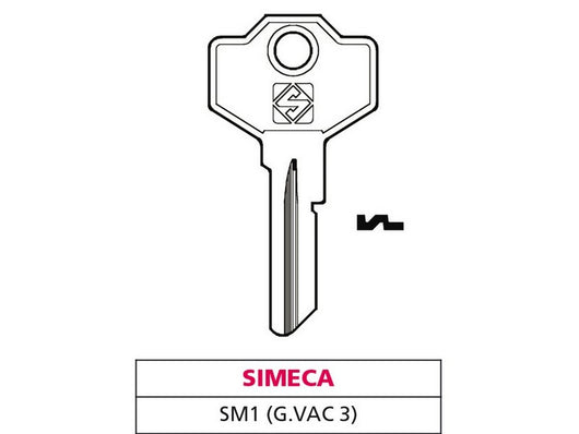 chiave ottone sm1 (g. vac 3) simeca cod:ferx.vit47580
