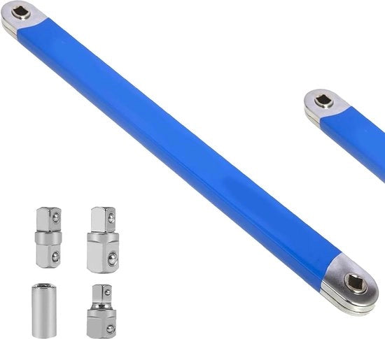 Estensore a zero offset per chiavi - estensore multifunzionale a offset per chiavi - set 1/2" 1/4" 3/8" - per spazi ristretti - colore blu