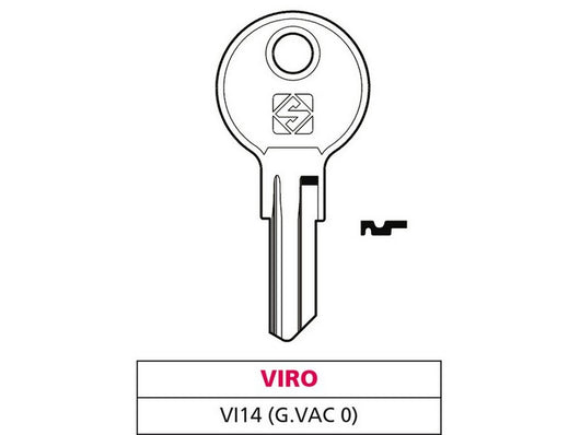 chiave ottone vi14 (g. vac 0) viro cod:ferx.vit47627