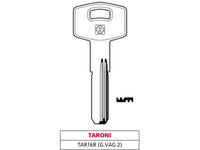 chiave punzonata ottone tar16r (g. vag 2) taroni cod:ferx.vit47539