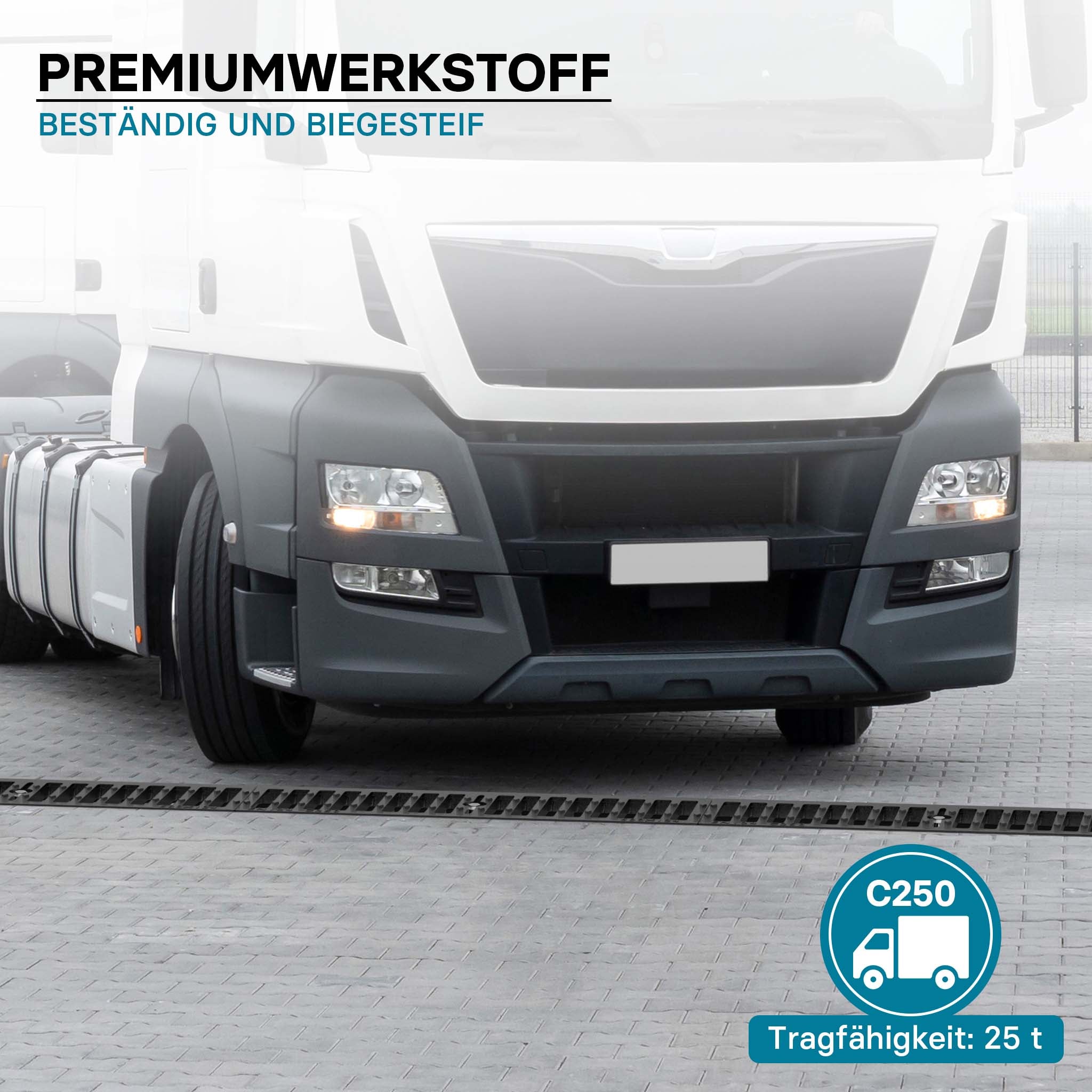 Canale di scolo 1m con griglia per scarico acqua 25t Canaletta di drenaggio