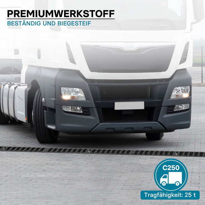 Canale di scolo 1m con griglia per scarico acqua 25t Canaletta di drenaggio