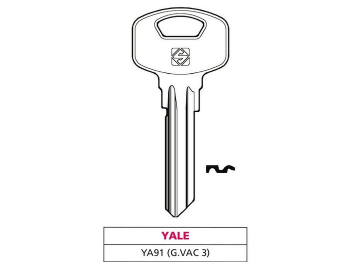 chiave ottone ya91 (g. vac 3) yale cod:ferx.vit47547