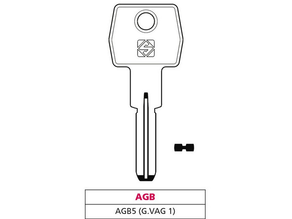 chiave punzonata ottone agb5  (g. vag 1) agb cod:ferx.vit47509